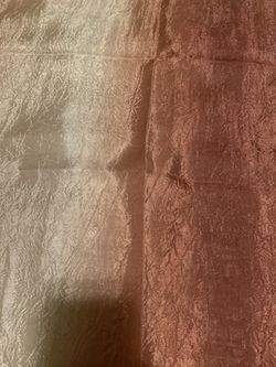 7 Panel Curtains 50x84, 2 Brown Panels, 1 Adjustable Length And One Gold Color 200 Inch Scarf