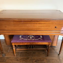 Vintage Gulbransen Piano with Matching Bench