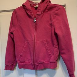 Basics Pink Hoodie Sweatshirt  Jacket Girls Kids Size 8