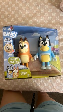 Bluey Chat Mates Chilli & Bandit Figures