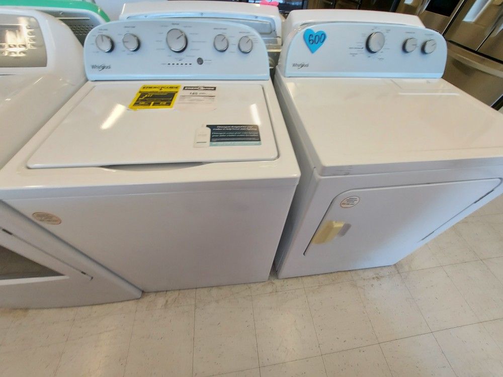 Whirlpool Top Load Washer And Electric Dryer Set Used In Good Condition With 90days Warranty 