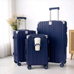 3-Piece Luggage Set – Navy Blue (Last Set Available!)
