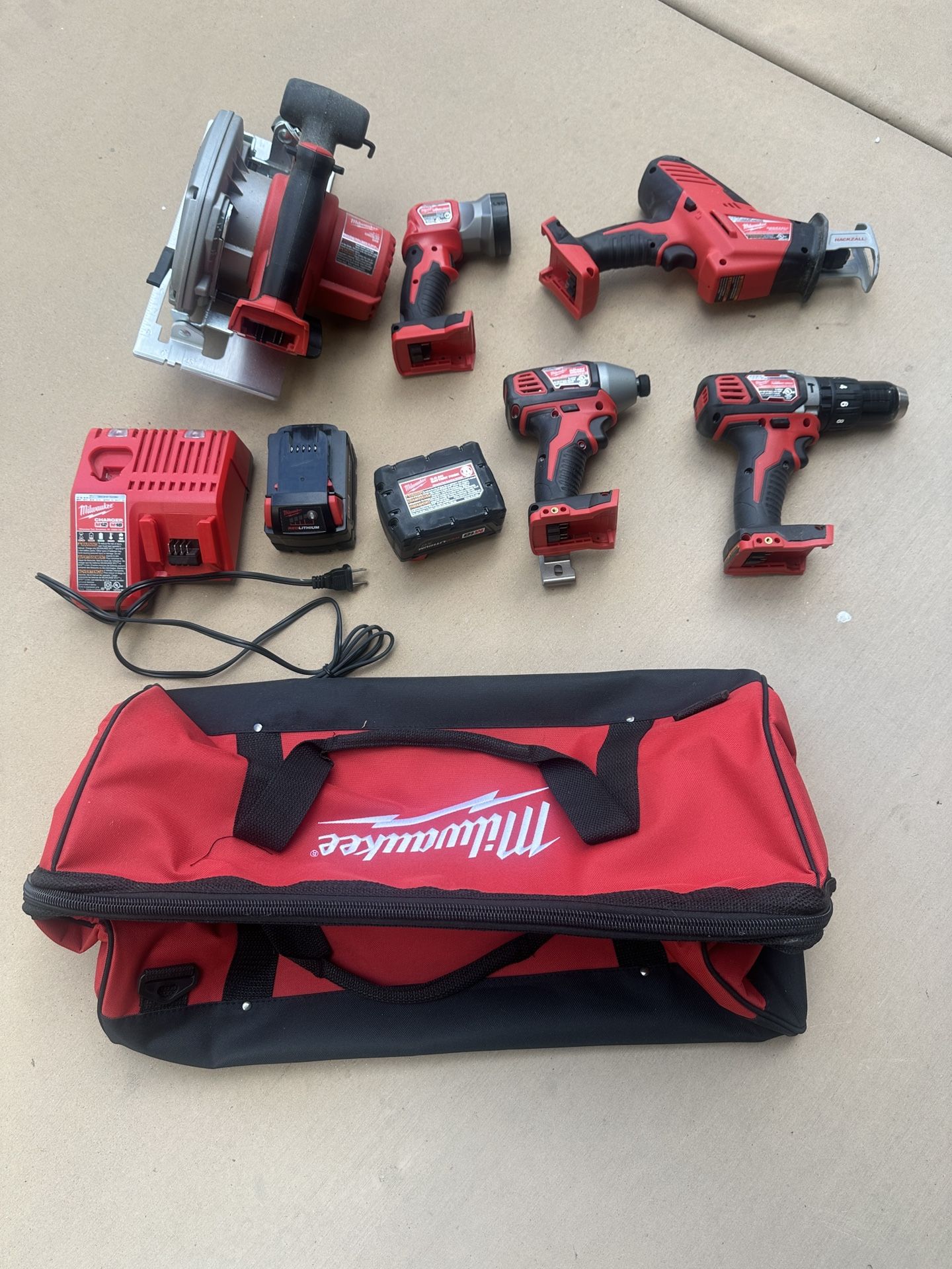 Milwaukee M18 Power Tools Set Like New  Cordless