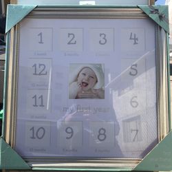 NEW- Baby First Year photo Frame