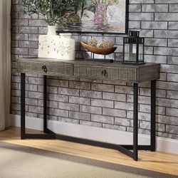 Brand New Industrial Style Sofa Entry Table Grey And Black