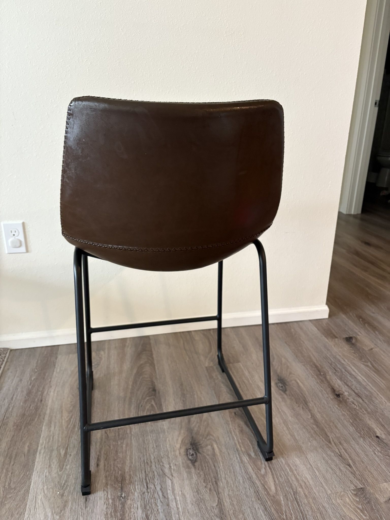 Brown Leather Bar Chairs