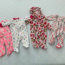 Infant Baby Fleece Pajamas With Great Condition 