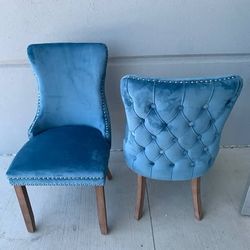 (Brand New)Dining Chairs Set of 2, Wing-Back Kitchen Chairs, Velvet Dining Room Chair