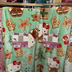 Hello Kitty Christmas Gingerbread Blanket