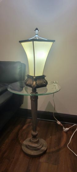Antique -vintage side tables with lamp