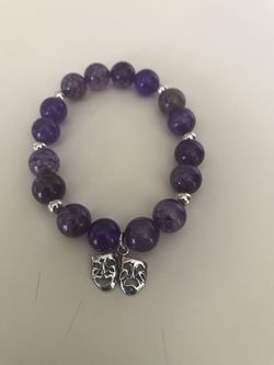 Beaded Bracelet with Sterling Silver Charm and Beads