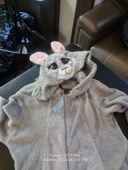 Kids Animal Hoodie Fleece Zip-Up Jacket