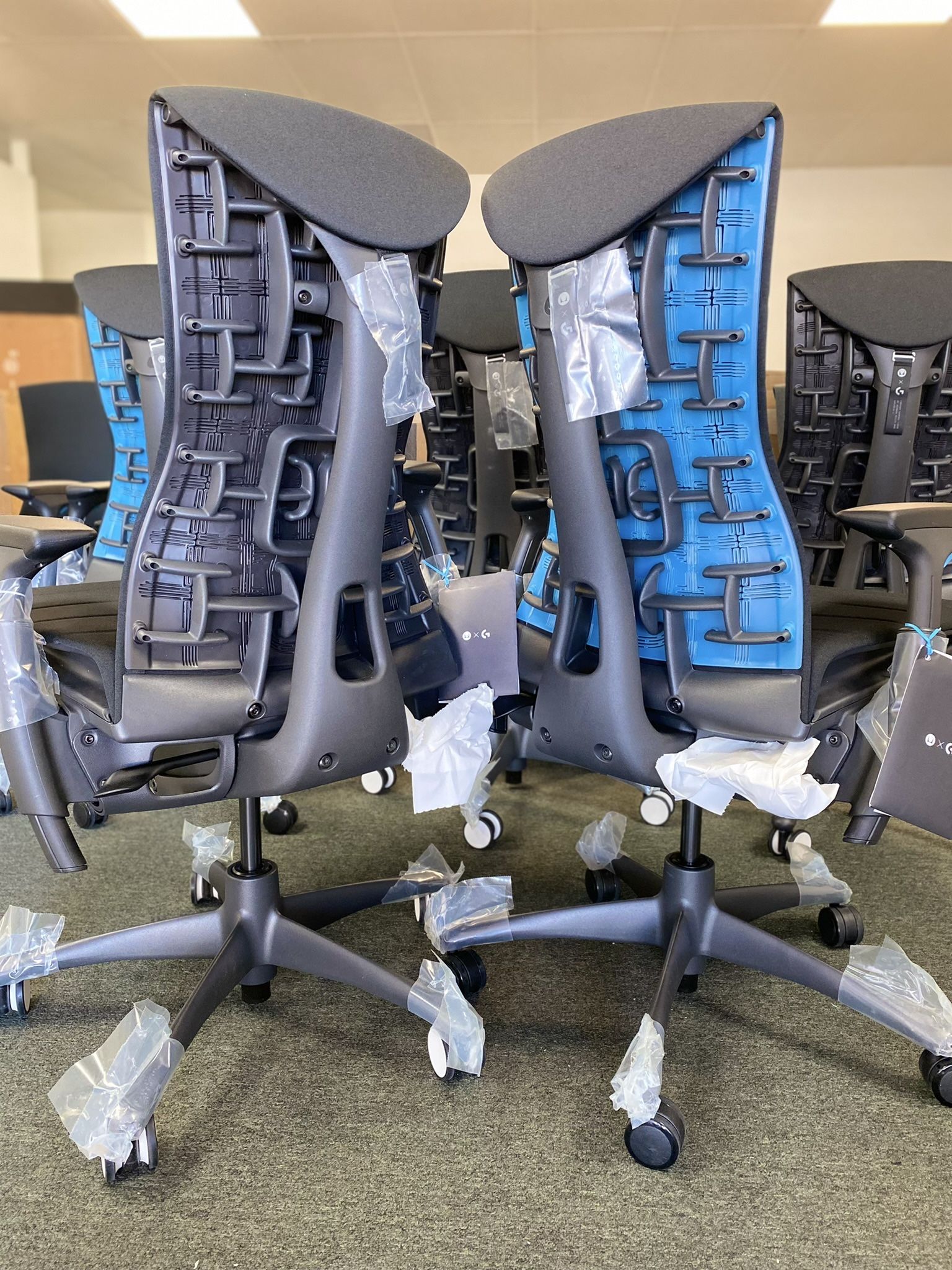 BRAND NEW HERMAN MILLER LOGITECH EMBODY GAMING CHAIRS WITH HEADREST