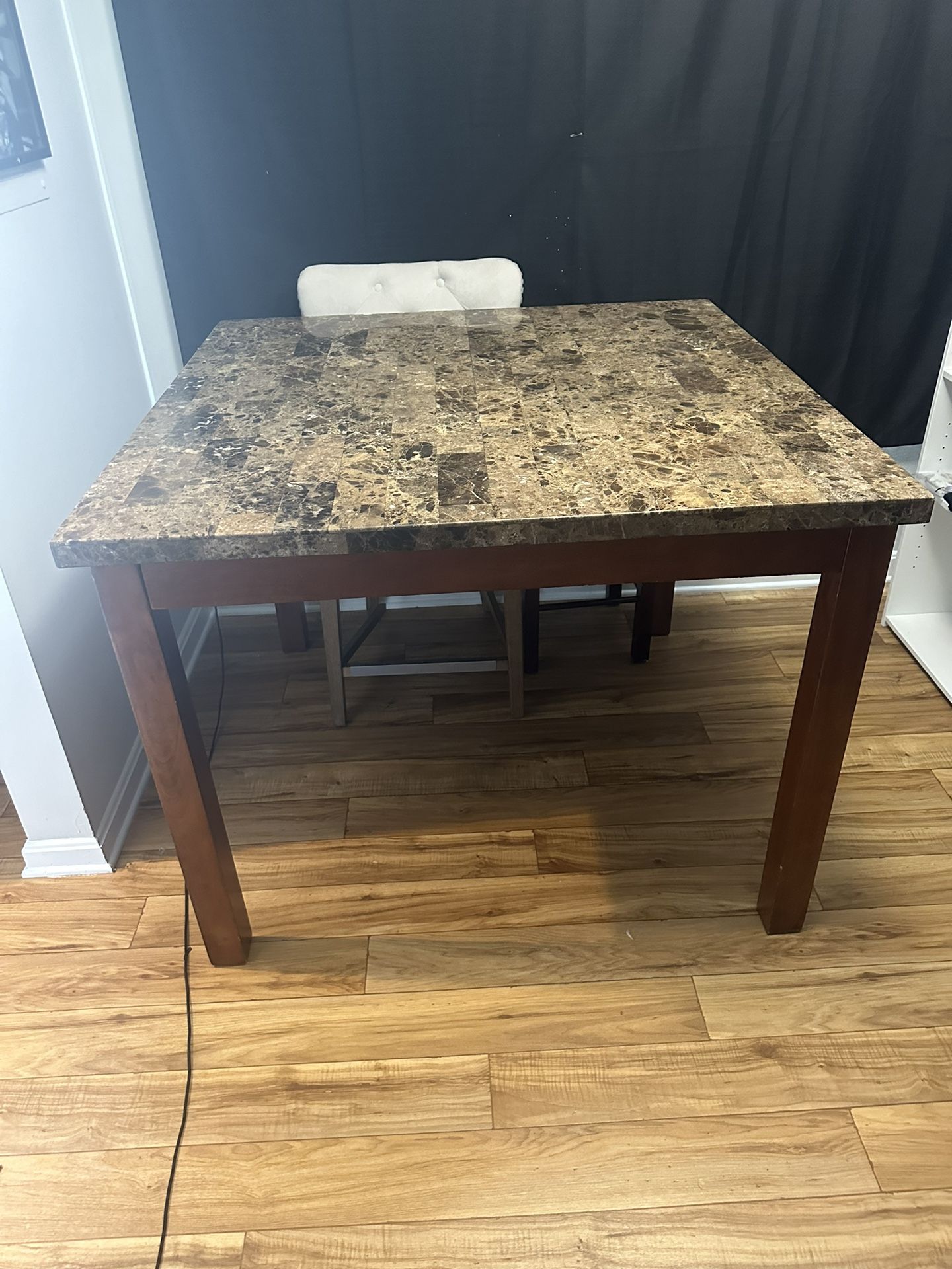 Granite Table with Two Chairs