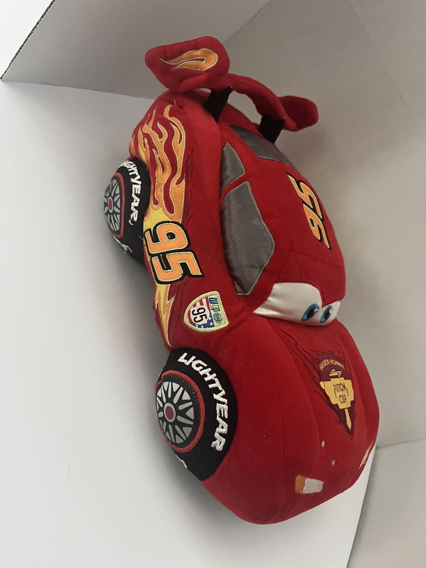 Disney Store Exclusive Cars Lightning McQueen 95 Rusteze Plush Toy Red Car 13"