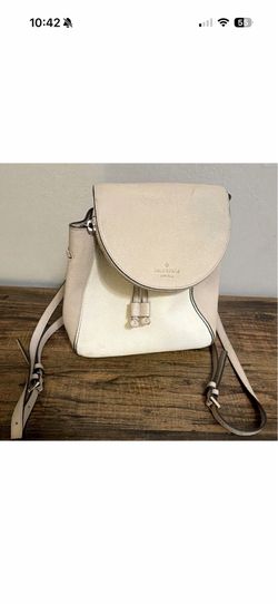 Kate Spade Shoulder/Drawstring Bag Beige Excellent Condition