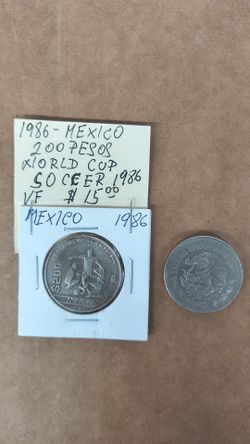 1986 México World Cup soccer coin