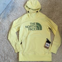 New yellow green women’s The North Face relaxed fit hoodie sweatshirt xs small 