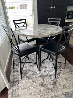 Luxury Marble Dining set w/ Stools