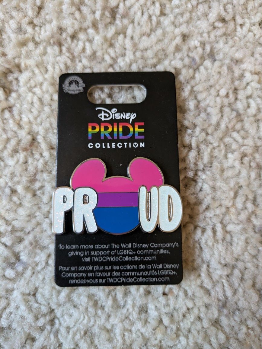 Disney Pin - Proud Bisexual Flag