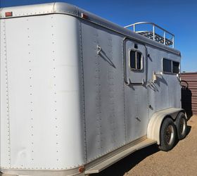 1995 Featherlight 2 horse straight load bumper pull