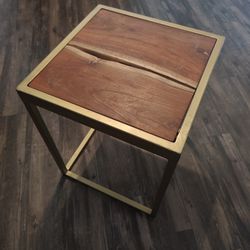 gold wood table 