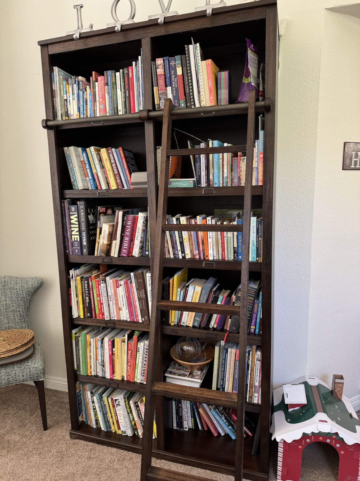 Bookshelves.