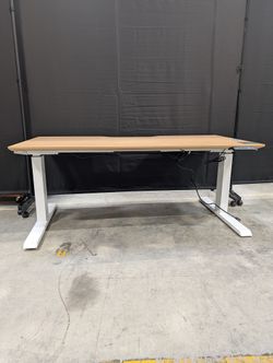 Steelcase Light Wood Electric Standing Desk