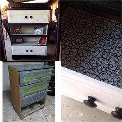 Black and white storage dresser