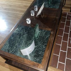 Vintage Green Marble Coffee Table