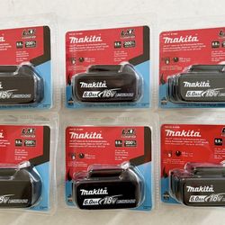 Makita BL1860B 18V LXT Lithium Ion 6.0 Ah Battery