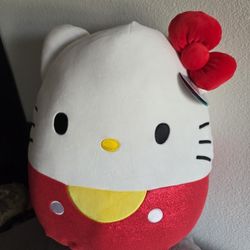 Squishmallows Original Sanrio 20-Inch Hello Kitty in Red Dress Plush