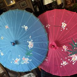 Two Beautiful Vintage Asian Umbrella 