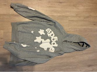 spider hoodie grey/white