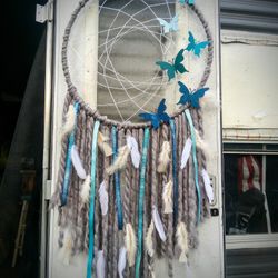 X-Large Blue Butterfly Dreamcatcher