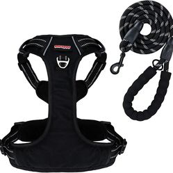 Brand New XS No Pull Pet Harness with 2 Leash Clips, Adjustable Soft Padded Dog Vest Leash Included
