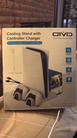Oivo PS5 Cooling Stand with Controller Charger (Disc & Digital Edition)