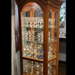 China Cabinet-Old Oak Curio Cabinet By Philip Reinisch