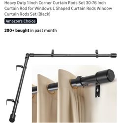 Heavy Duty - Anndason 1 Inch corner Curtain Rods