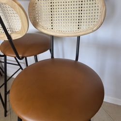 4 Cane bar Stools