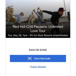Red Hot Chili Peppers ticket 
