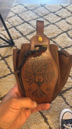 Midevil faux leather pouch