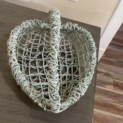 Heart Wicker Basket