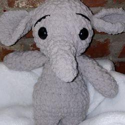 Ellie the elephant, Crochet elephant Plush, elephant Stuffy, Crochet Plush, Plus