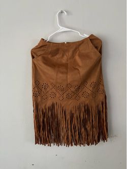 Women  brown mini skirt