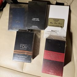 Versace,tom Ford,creed,stronger with you, and spicebomb 