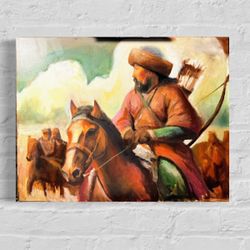 Ghengis Khan Mongolian Archer Painting 