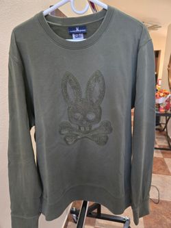 Psycho Bunny Gresham Sweatshirt Mens Green Pullover Logo Crew Size XL