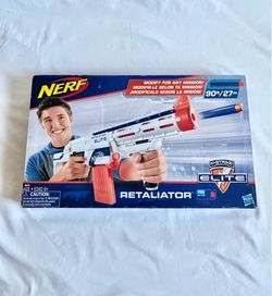 NERF N-STRIKE RETALIATOR BLASTER FOAM DART PLASTIC GUN TOY NEW SEALED