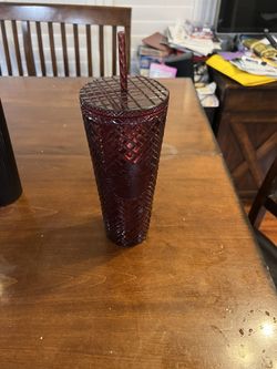 Starbucks 2022 Jeweled Holiday Merlot Red Venti 24oz Tumbler Cup